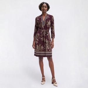 Womens Mlle Gabrielle 3/4 Sleeve Floral Crepe Sheath Dress