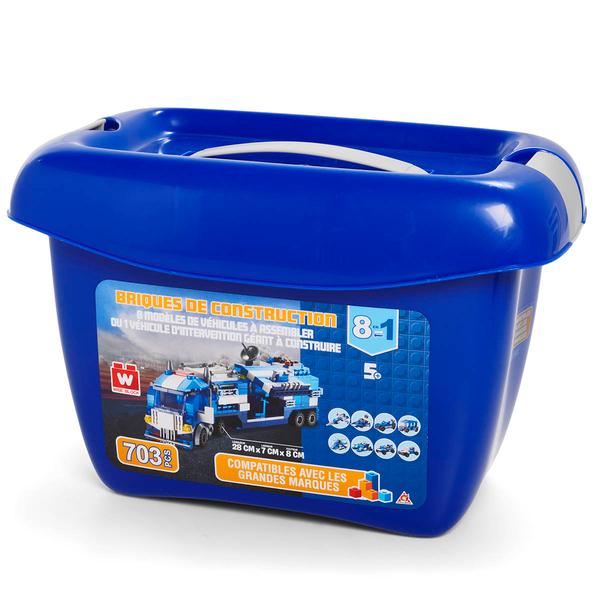 Wise Blocks 8-in-1 Police Car Bucket