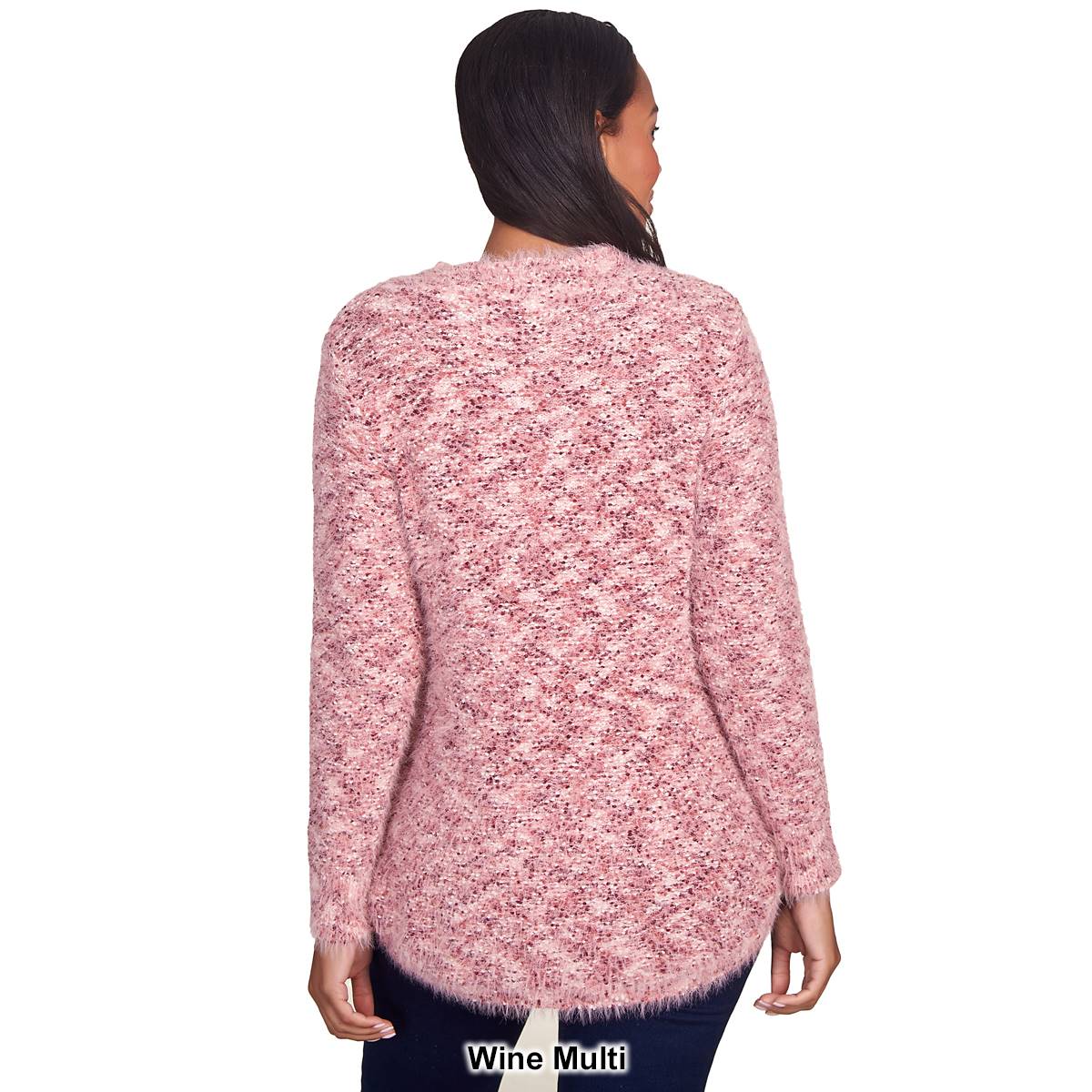 Petite Skye's The Limit Sweater Essentials V-Neck Eyelash Sweater
