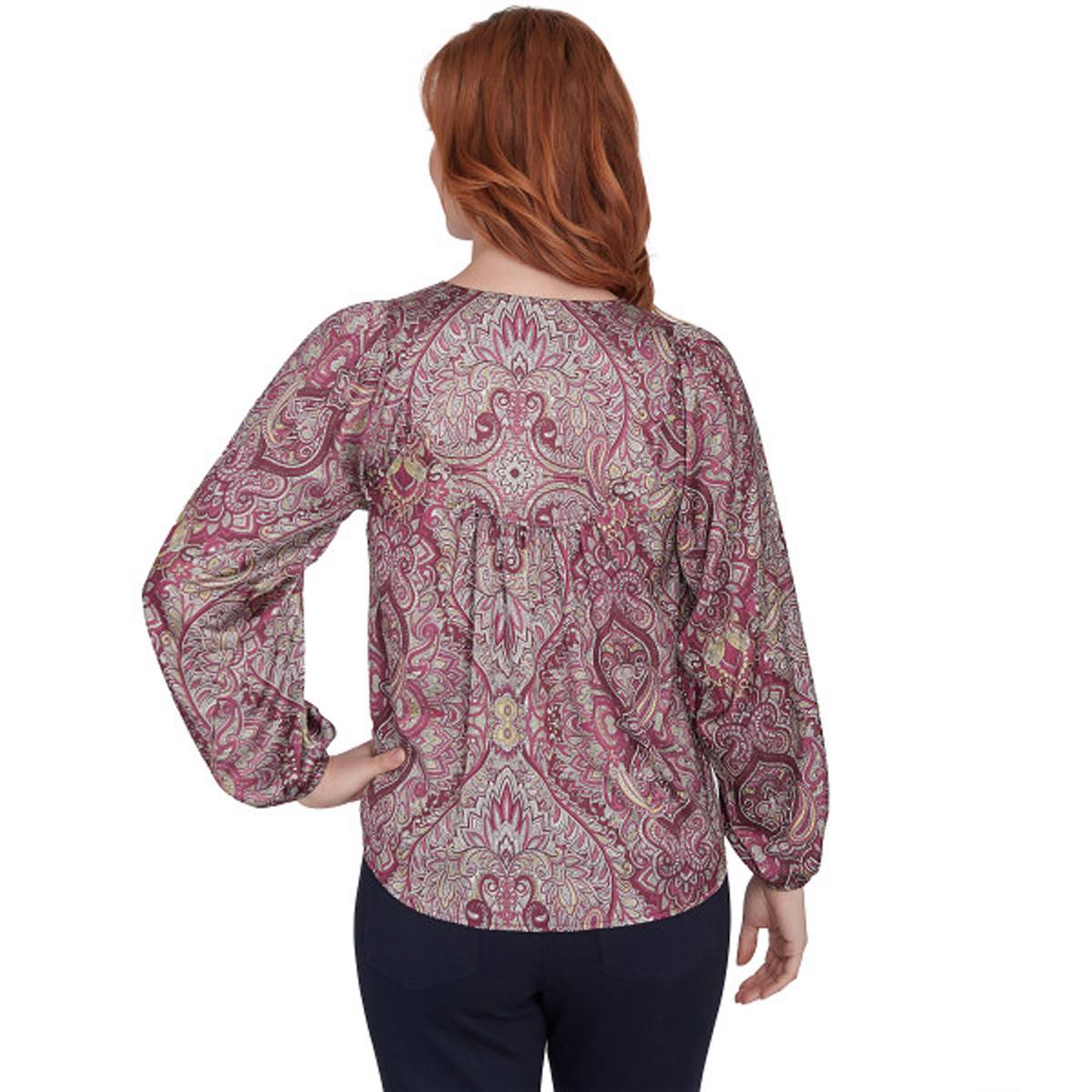 Womens Skye's The Limit Autumn Splendor Paisley Blouse