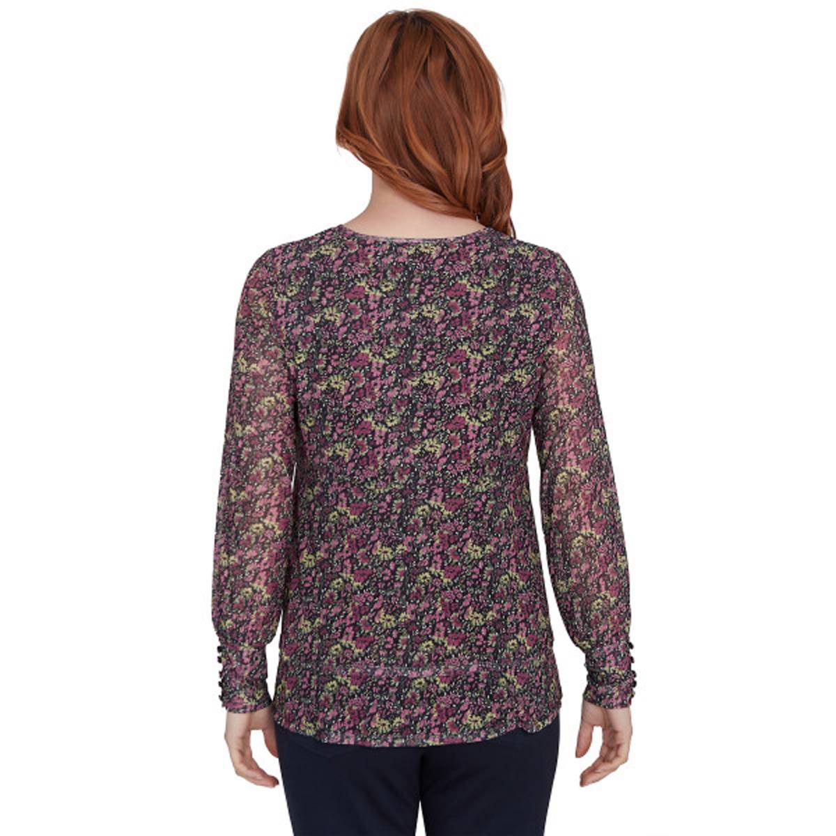 Womens Skye's The Limit Autumn Splendor Floral Blouse