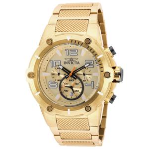Mens Invicta Speedway Gold Dial Quartz Watch - 19529
