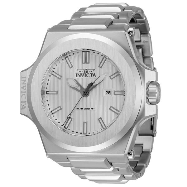 Mens Invicta Akula Stainless Steel Silver Dial Quartz Watch-34729