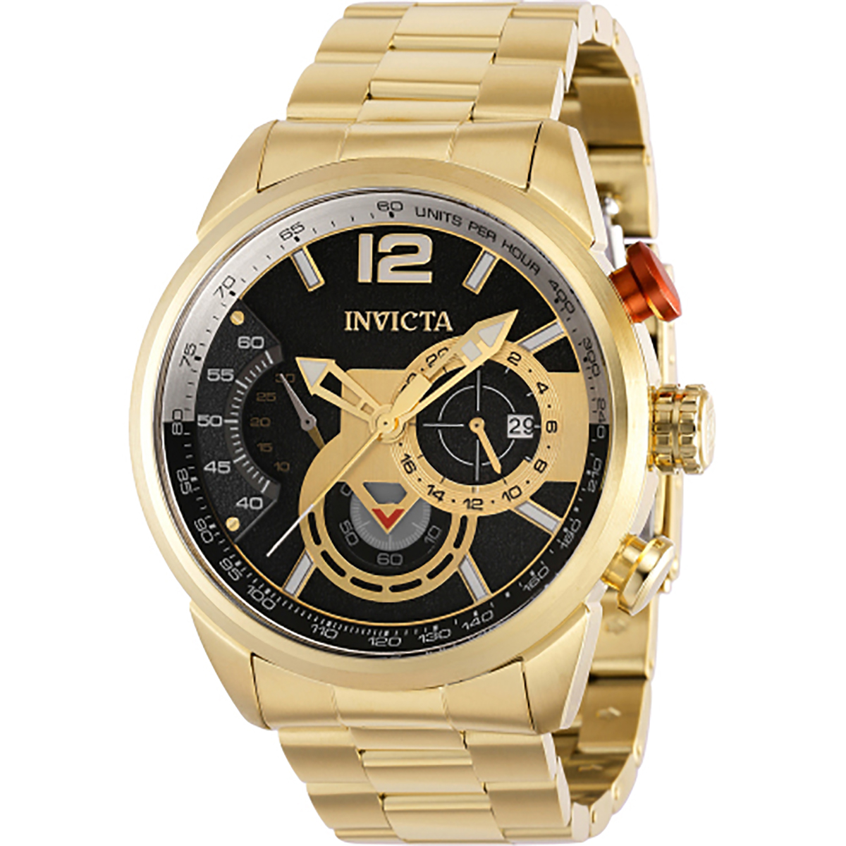 Mens Invicta Aviator VD53 Quartz Stainless Steel Watch - 39661