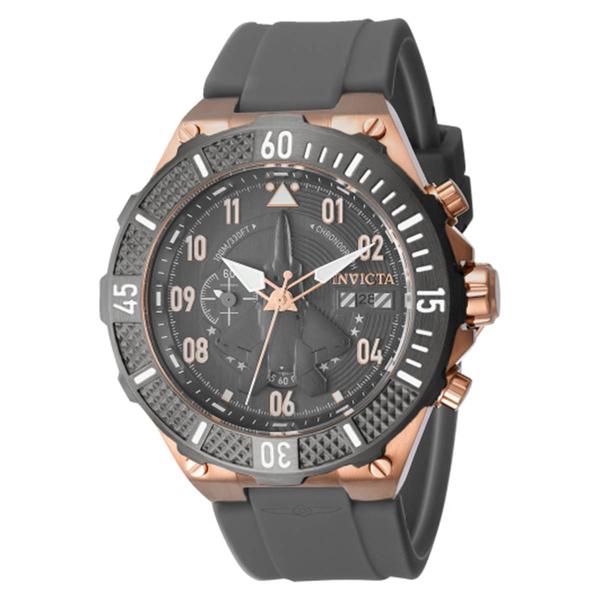 Mens Invicta Aviator Rose Gold Grey Dial Quartz Watch - 39895