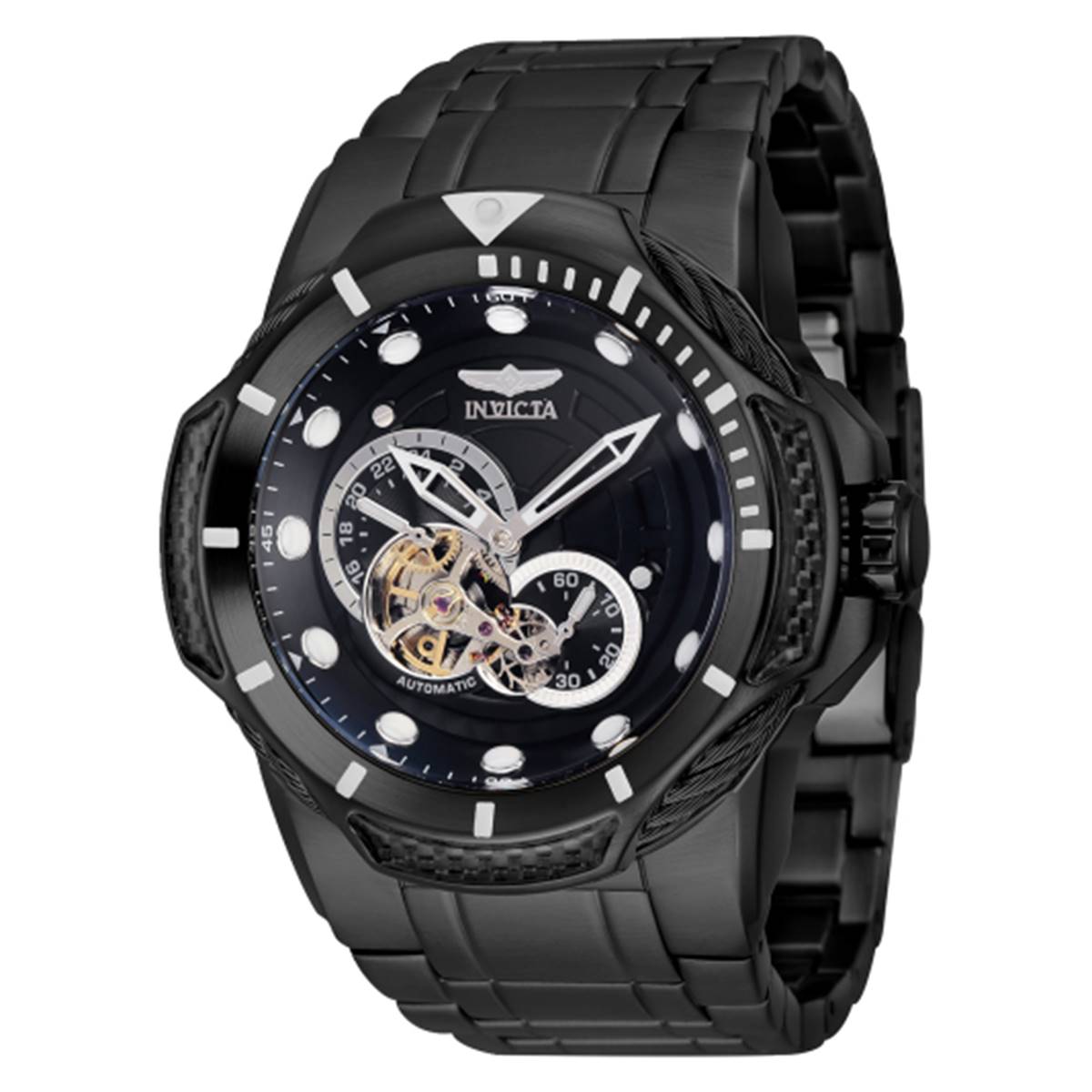 Mens Invicta Bolt Black Dial Automatic Watch - 39929