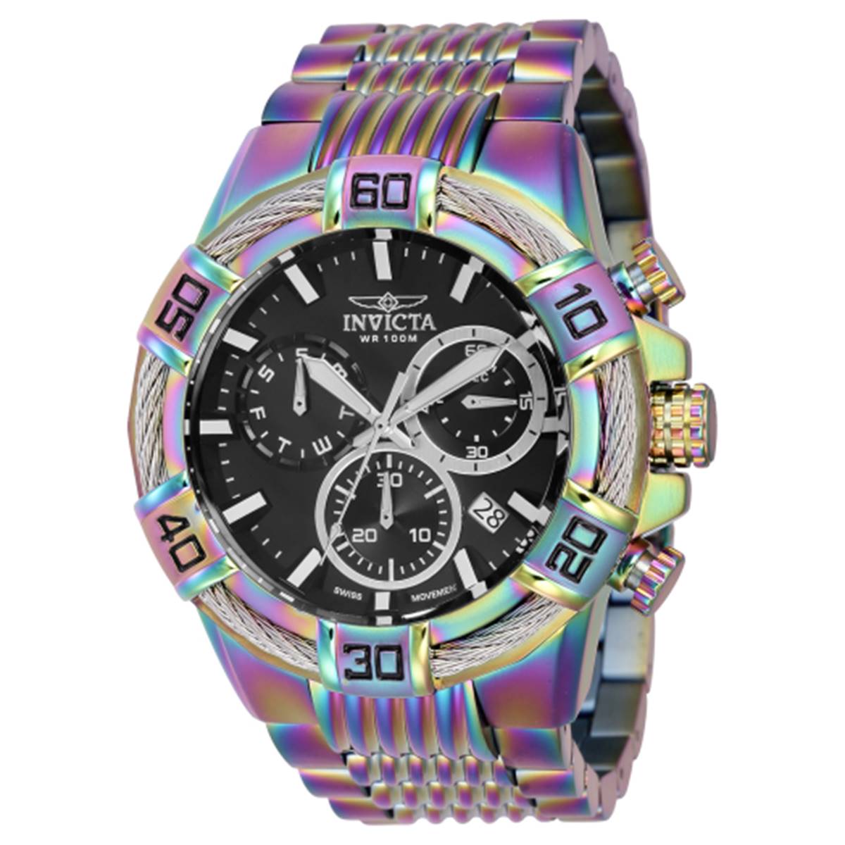 Mens Invicta Bolt Iridescent Band Quartz Watch - 43635