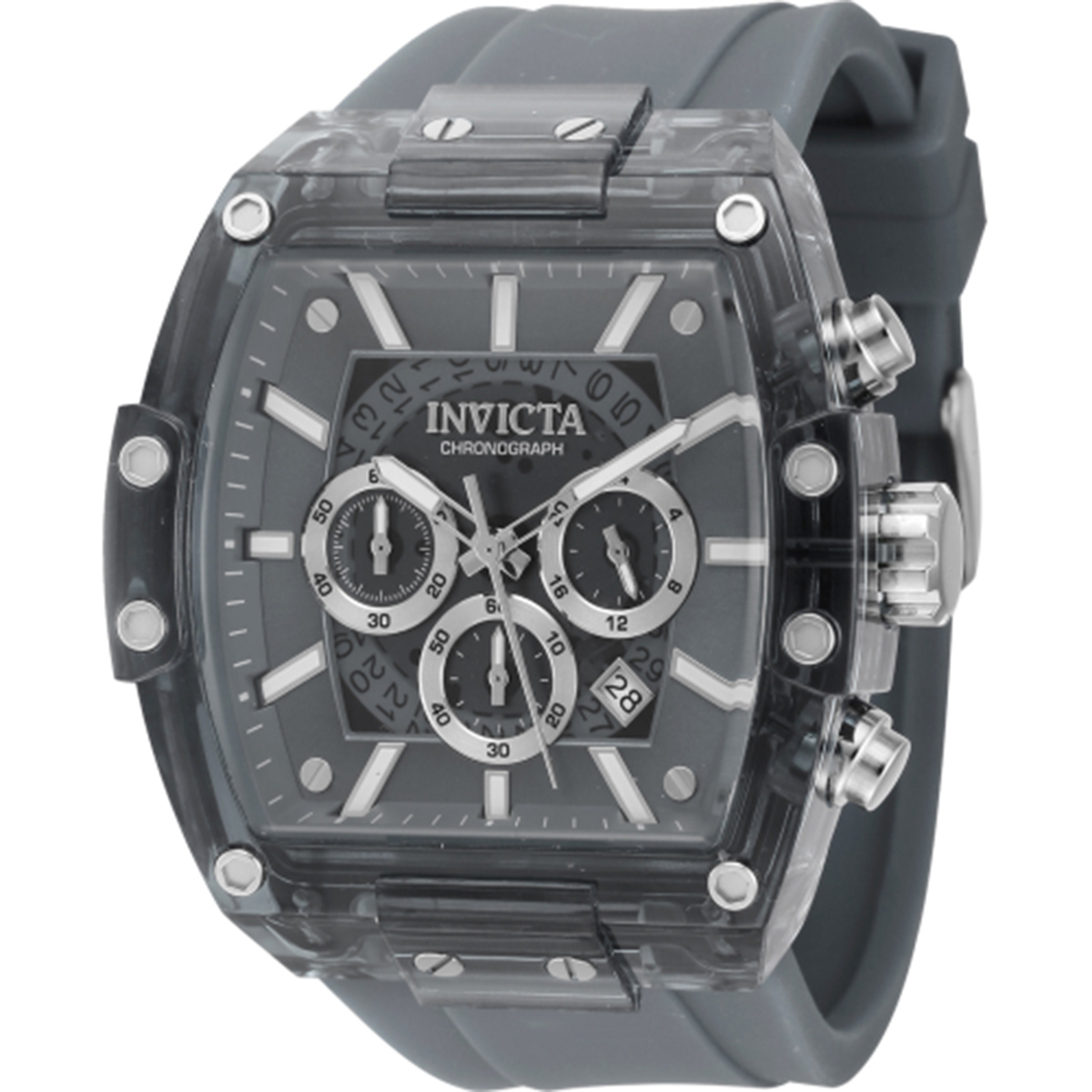 Mens Invicta S1 Rally Quartz Chronograph Black Dial Watch - 44349