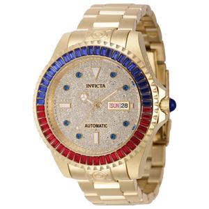 Mens Invicta Pro Diver Gold Pave Dial Watch - 46636