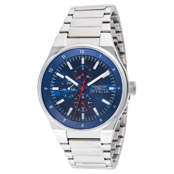 Mens Invicta Racing Stainless Steel Blue Dial Watch - 47548