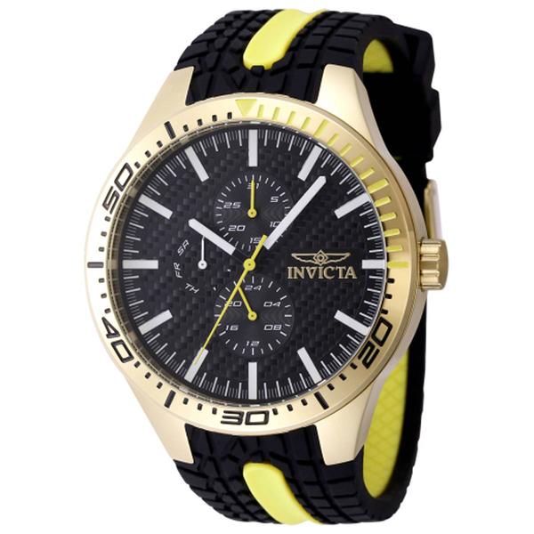 Mens Invicta Racing Gold/Black Dial Quartz Watch - 48873