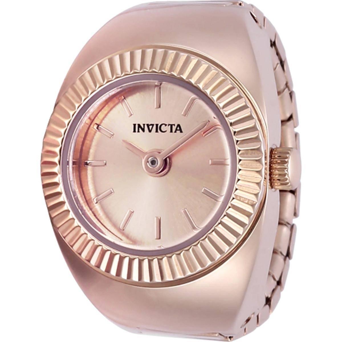 Invicta Women's 48948 Mini Ring Watch Quartz 2 Hand Dial Watch - Rose gold