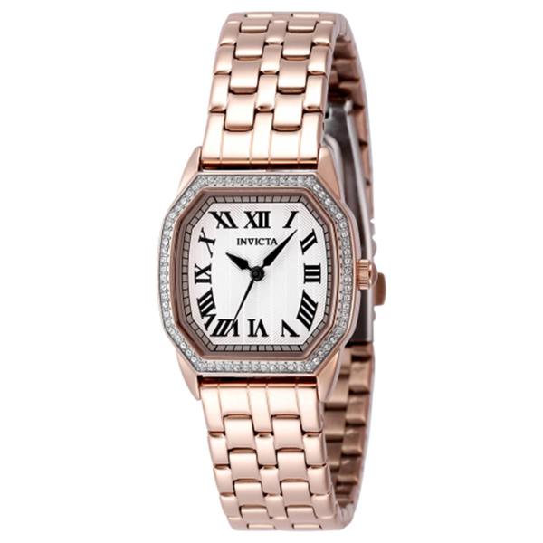 Womens Invicta Wildflower Rose Gold Silver Dial Watch - 49039