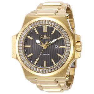 Mens Invicta Akula Gunmetal Striped Dial Quartz Watch - 49137