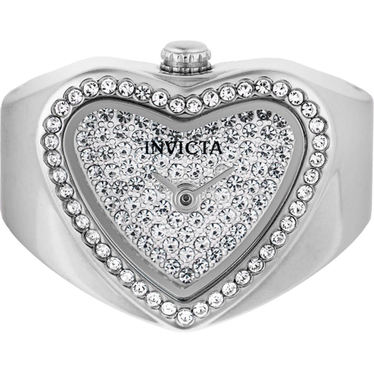 Invicta Women's 49578 Mini Quartz 2 Hand Silver, White Dial Watch - Stainless steel