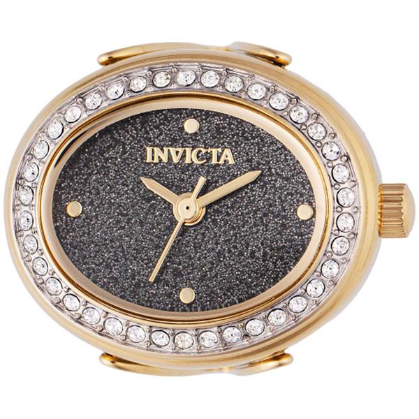 Womens Invicta Black Dial Quartz Mini Ring Watch - 49601
