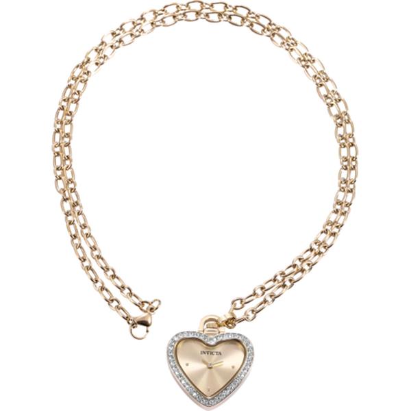 Womens Invicata Mini Gold Heart Dial Quartz Watch - 49938
