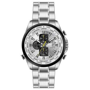 Mens Invicta Aviator Silver Dial Watch - 50501