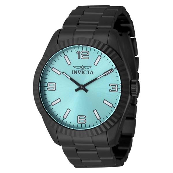 Mens Invicta Specialty Tiffany Blue Dial Black Watch - 50574