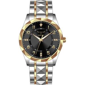 Mens Invicta Specialty Two-Tone Black Dial Quartz Watch - 69024