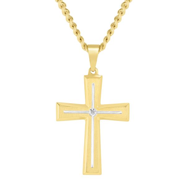 Mens Gentlemen's Classics(tm) .07ctw Lab-Grown Diamond Cross Pendant