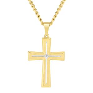 Mens Gentlemen's Classics(tm) .07ctw Lab-Grown Diamond Cross Pendant