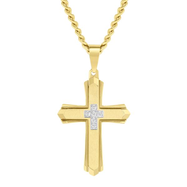 Mens Gentlemen's Classics(tm) .10ctw Lab-Grown Diamond Cross Pendant