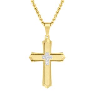 Mens Gentlemen's Classics(tm) .10ctw Lab-Grown Diamond Cross Pendant