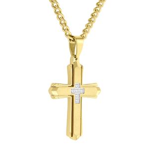 Mens Gentlemen's Classics(tm) .10ctw Lab-Grown Diamond Cross Pendant alternate view