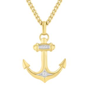 Nova Star(R) Forged 1/20ctw. Lab Grown Diamond Anchor Pendant