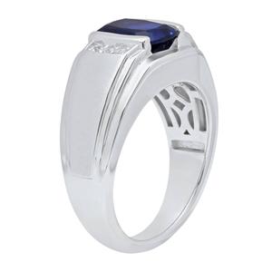 Mens Gentlemen's Classics(tm) Created Blue & White Sapphire Ring alternate view