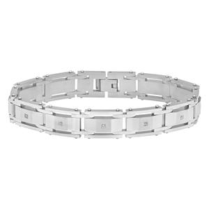 Mens Gentlemen's Classics(tm) Silver-Tone Link Bracelet