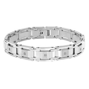 Mens Gentlemen's Classics(tm) Silver-Tone Link Bracelet alternate view