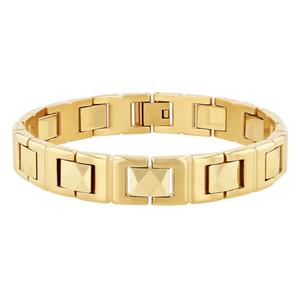 Mens Gentlemen's Classics(tm) Stainless Steel Tungsten Link Bracelet
