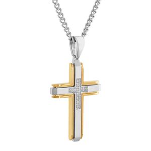 Mens Nova Star(R) Forged 1/5ctw. Lab Grown Diamond Cross Pendant alternate view