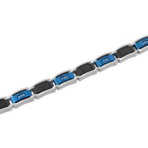 Mens Nova Star(R) Forged 1/10ctw. Lab Grown Diamond Link Bracelet alternate view