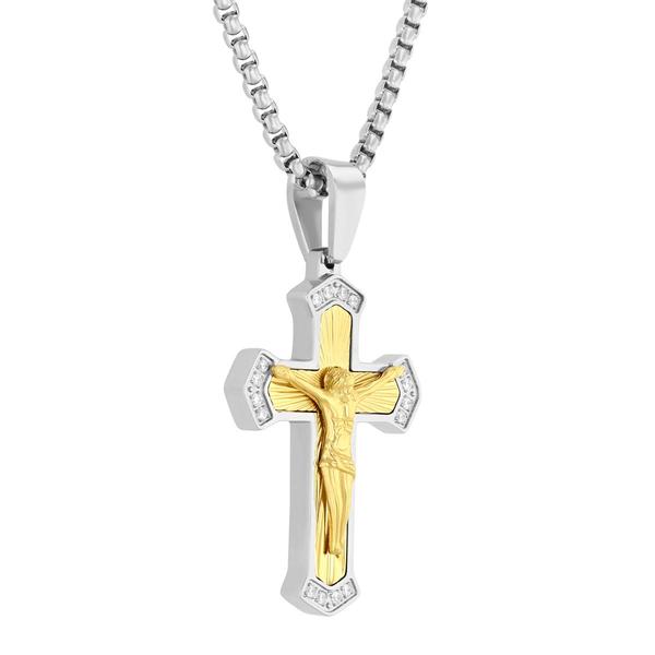 Mens Nova Star(R) Forged 1/4ctw. Lab Grown Diamond Cross Pendant alternate view