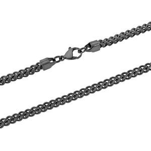 Mens Gentlemen's Classics(tm) Black Franco Chain Necklace alternate view