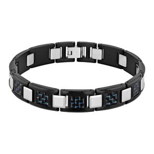 Mens Gentlemen's Classics(tm) Blue & Black Link Bracelet alternate view