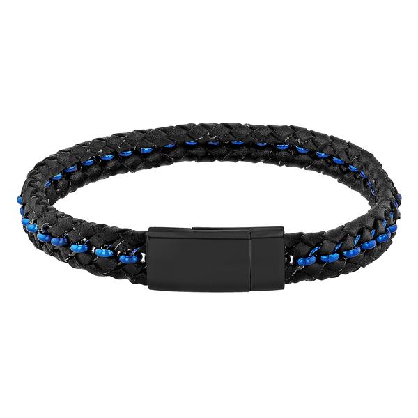 Mens Gentlemen's Classics(tm) Black/Blue Link Bracelet alternate view