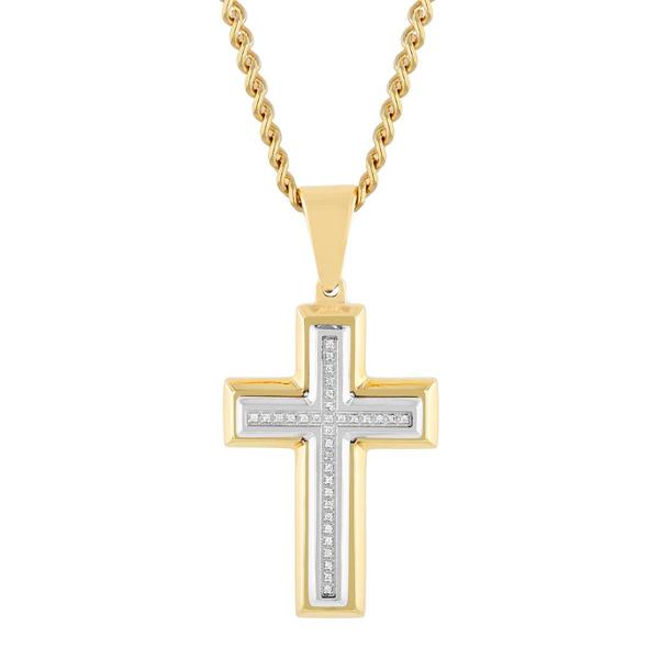 Mens Gentlemen's Classics(tm) Two-Tone Cross Pendant