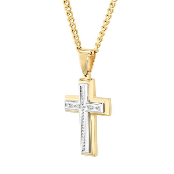 Mens Gentlemen's Classics(tm) Two-Tone Cross Pendant alternate view