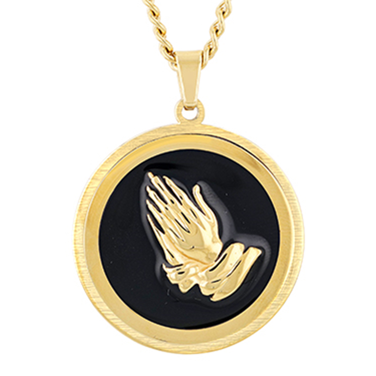 Mens Gentlemen's Classics(tm) Prayer Hands Medallion Pendant