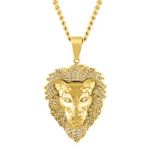 Mens Gentlemen's Classics(tm) CZ Lions Head Pendant