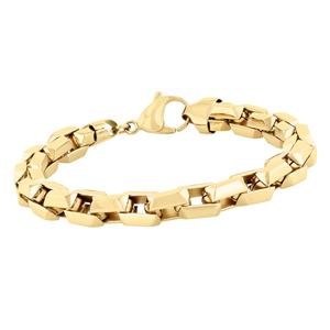 Mens Gentlemen's Classics(tm) Gold Beveled Link Bracelet alternate view