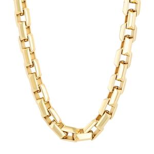 Mens Gentlemen's Classics(tm) Stainless Steel Beveled Link Chain
