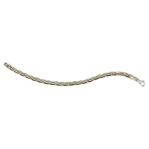 Mens Gentlemen's Classics(tm) Two-Tone Steel Link Bracelet