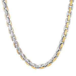 Mens Gentlemens Classics(tm) Two-Tone Link Chain Necklace