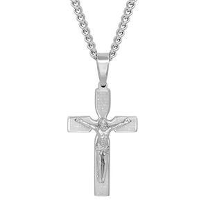Mens Gentlemen's Classics(tm) Stainless Steel Crucifix Necklace