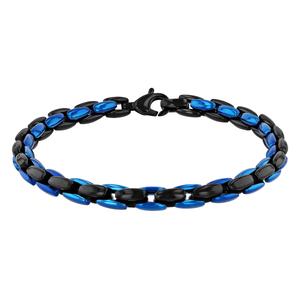 Mens Gentlemen's Classics(tm) Blue & Black Link Bracelet alternate view